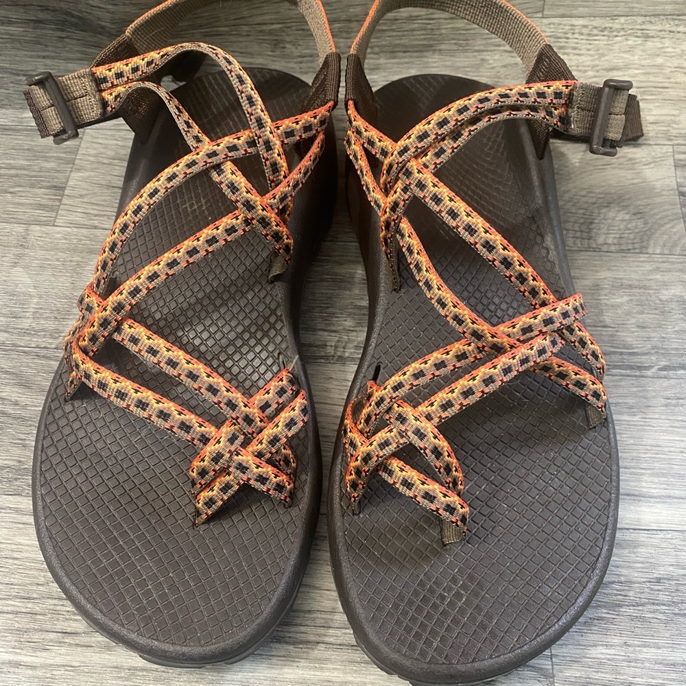 Chaco ZX/2 Peach Quilt Orange Women's Size 10 Trail Hike Raft Toe Loop Sandals